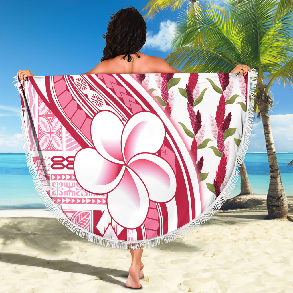 Samoa Teuila Beach Blanket White Samoan Siapo Motifs LT05 - Polynesian Pride
