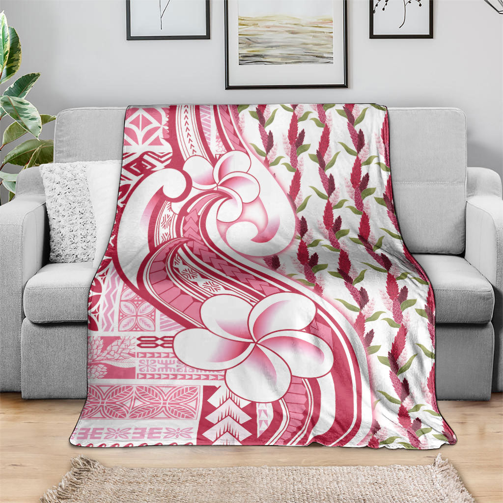 Samoa Teuila Blanket White Samoan Siapo Motifs LT05 - Polynesian Pride