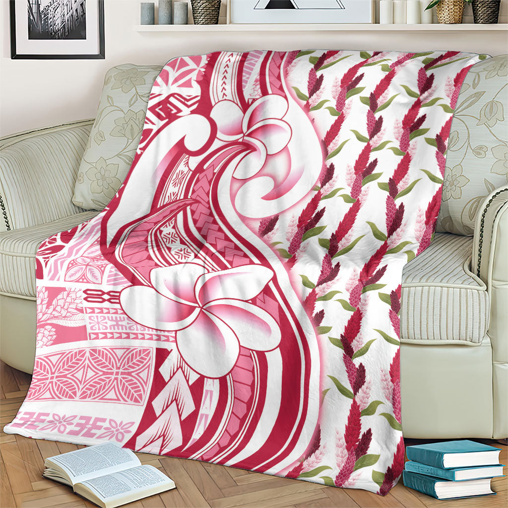 Samoa Teuila Blanket White Samoan Siapo Motifs LT05 - Polynesian Pride