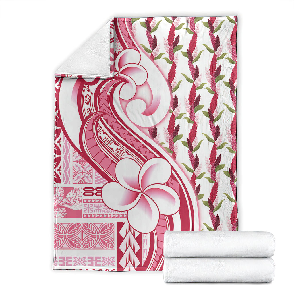 Samoa Teuila Blanket White Samoan Siapo Motifs LT05 - Polynesian Pride
