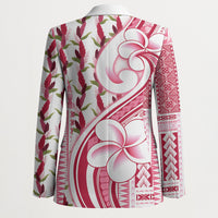 Samoa Teuila Blazer White Samoan Siapo Motifs LT05 - Polynesian Pride