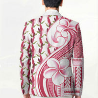 Samoa Teuila Blazer White Samoan Siapo Motifs LT05 - Polynesian Pride