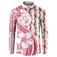Samoa Teuila Button Sweatshirt White Samoan Siapo Motifs LT05 White - Polynesian Pride