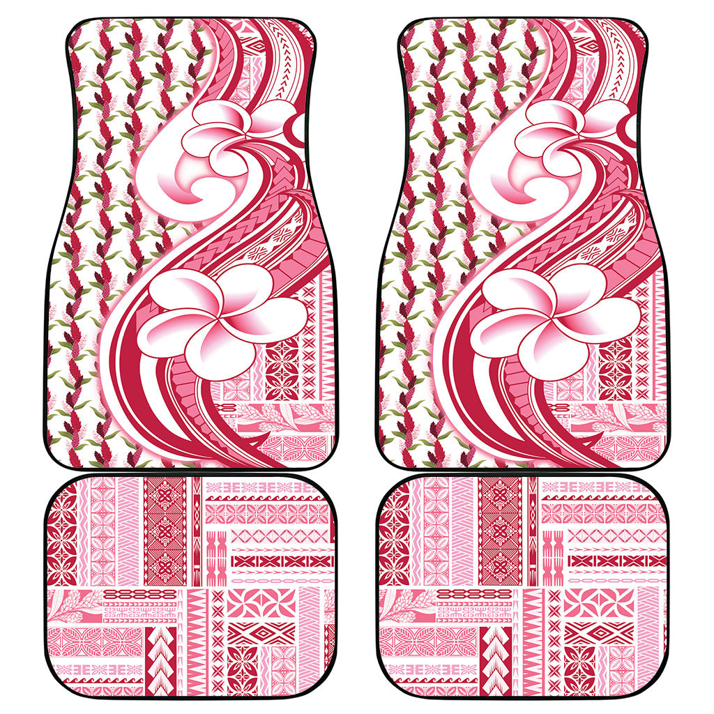 Samoa Teuila Car Mats White Samoan Siapo Motifs LT05 - Polynesian Pride