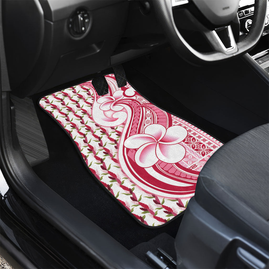 Samoa Teuila Car Mats White Samoan Siapo Motifs LT05 - Polynesian Pride