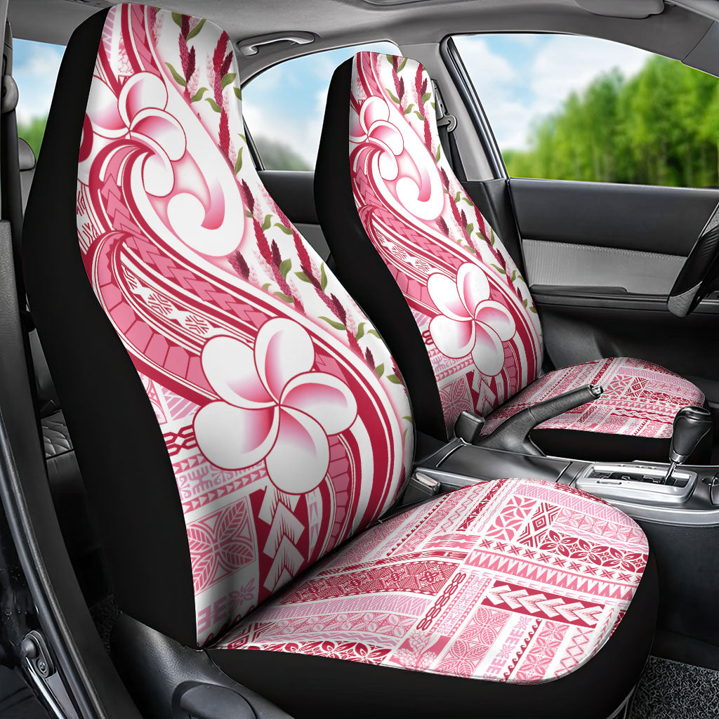 Samoa Teuila Car Seat Cover White Samoan Siapo Motifs LT05 - Polynesian Pride