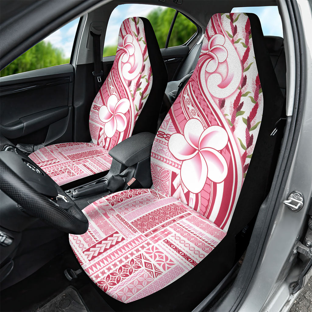Samoa Teuila Car Seat Cover White Samoan Siapo Motifs LT05 - Polynesian Pride