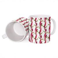 Samoa Teuila Ceramic Mug White Samoan Siapo Motifs LT05 - Polynesian Pride