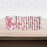 Samoa Teuila Ceramic Mug White Samoan Siapo Motifs LT05 - Polynesian Pride