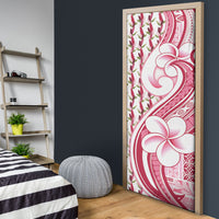 Samoa Teuila Door Cover White Samoan Siapo Motifs LT05 - Polynesian Pride