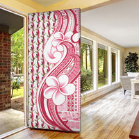 Samoa Teuila Door Cover White Samoan Siapo Motifs LT05 - Polynesian Pride