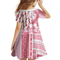 Samoa Teuila Family Matching Off The Shoulder Long Sleeve Dress and Hawaiian Shirt White Samoan Siapo Motifs LT05 - Polynesian Pride