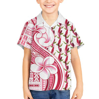 Samoa Teuila Family Matching Off The Shoulder Long Sleeve Dress and Hawaiian Shirt White Samoan Siapo Motifs LT05 Son's Shirt White - Polynesian Pride