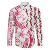 Samoa Teuila Family Matching Off Shoulder Maxi Dress and Hawaiian Shirt White Samoan Siapo Motifs LT05 Dad's Shirt - Long Sleeve White - Polynesian Pride