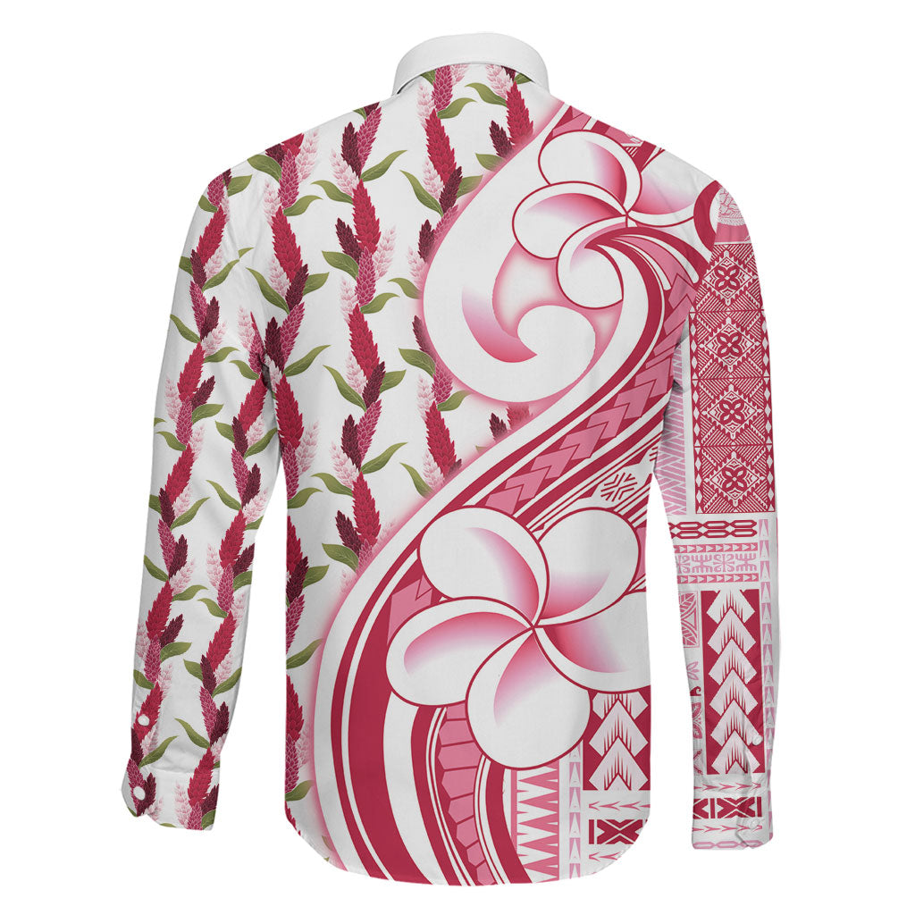 Samoa Teuila Family Matching Off Shoulder Maxi Dress and Hawaiian Shirt White Samoan Siapo Motifs LT05 - Polynesian Pride