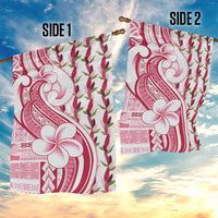 Samoa Teuila Garden Flag White Samoan Siapo Motifs LT05 - Polynesian Pride