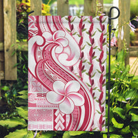 Samoa Teuila Garden Flag White Samoan Siapo Motifs LT05 Garden Flag White - Polynesian Pride