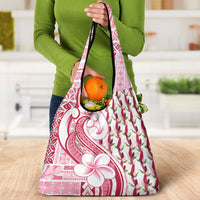 Samoa Teuila Grocery Bag White Samoan Siapo Motifs LT05 - Polynesian Pride