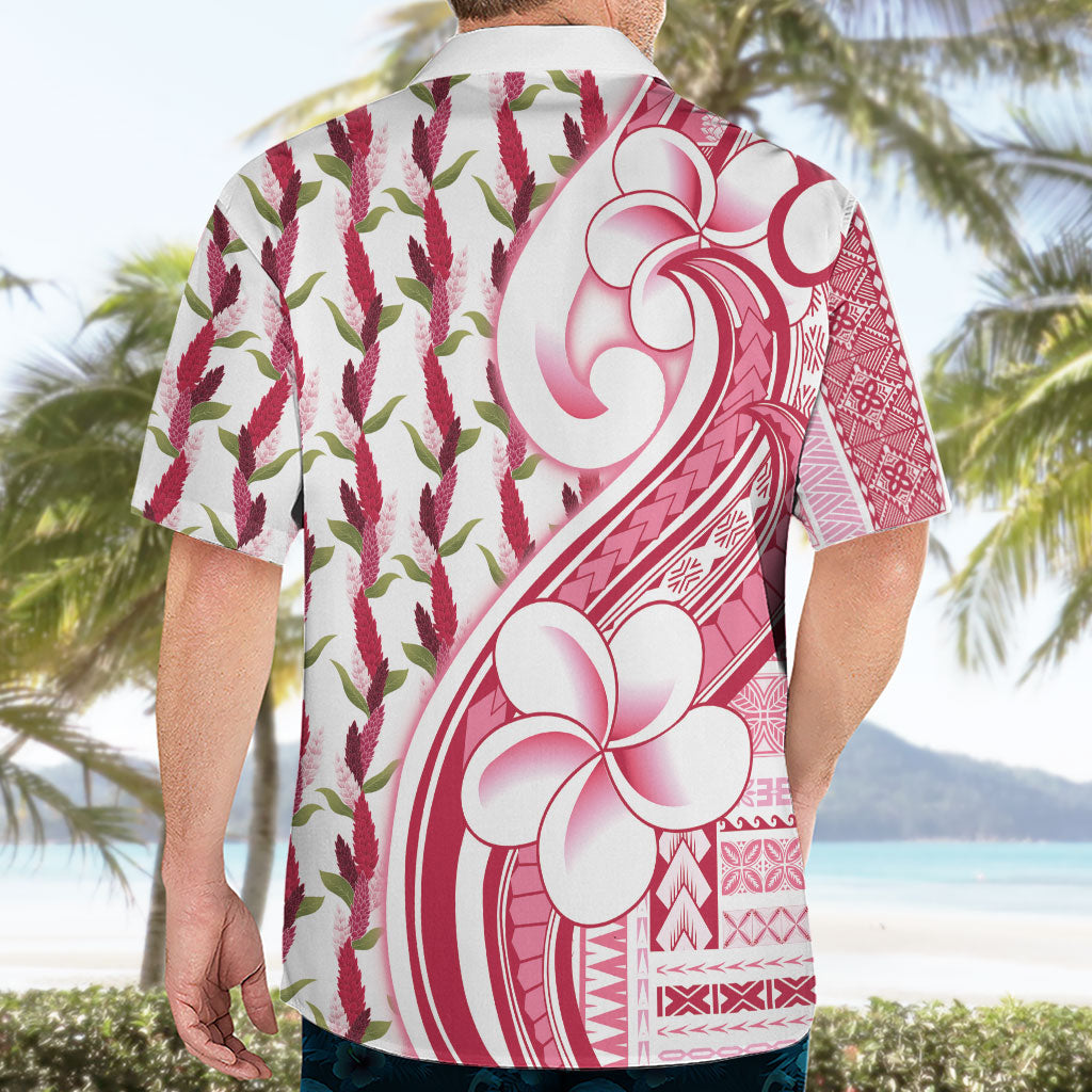 Samoa Teuila Hawaiian Shirt White Samoan Siapo Motifs LT05 - Polynesian Pride
