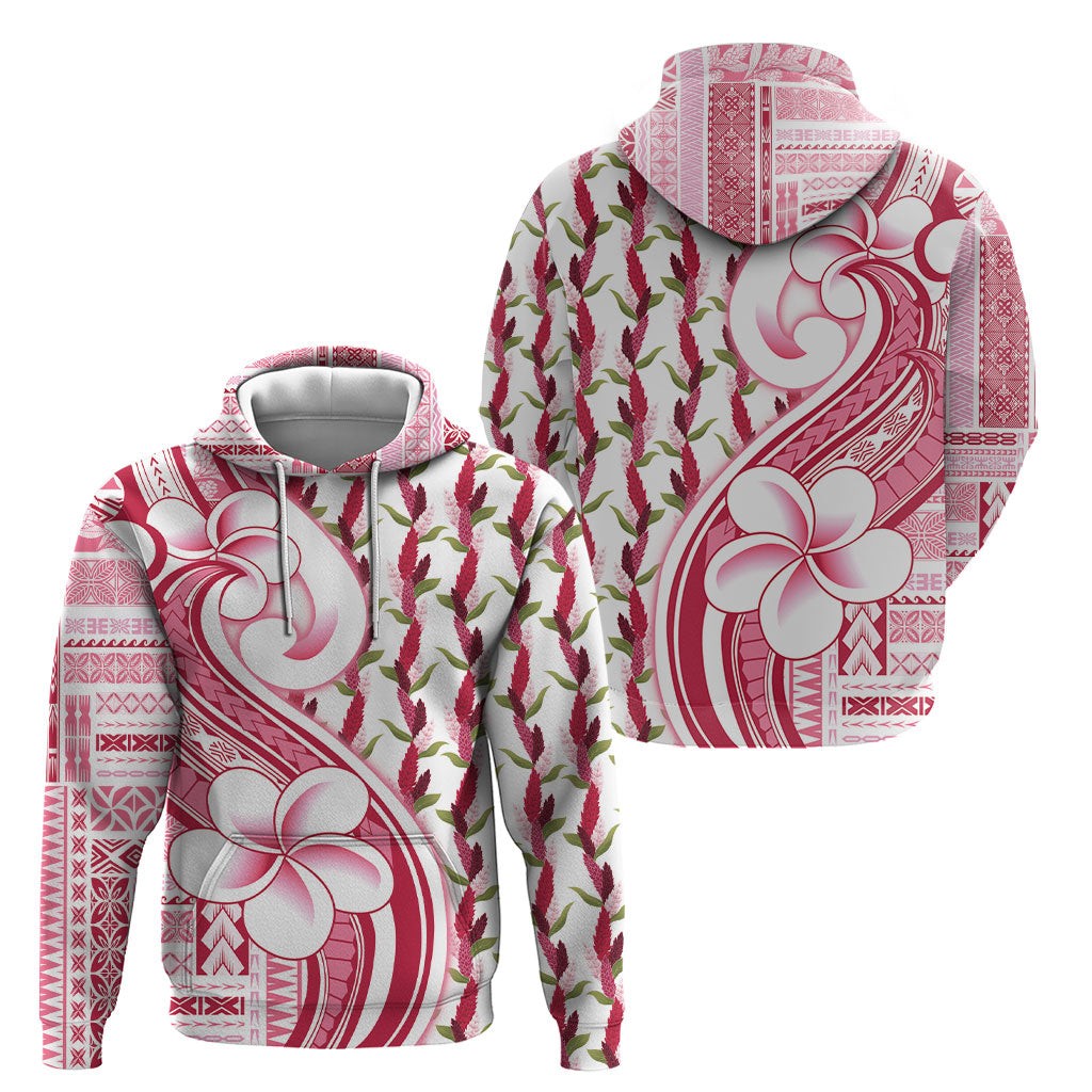 Samoa Teuila Hoodie White Samoan Siapo Motifs LT05 - Polynesian Pride