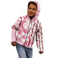 Samoa Teuila Kid Hoodie White Samoan Siapo Motifs LT05 - Polynesian Pride