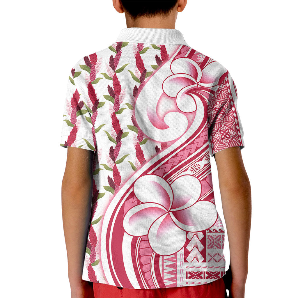 Samoa Teuila Kid Polo Shirt White Samoan Siapo Motifs LT05 - Polynesian Pride