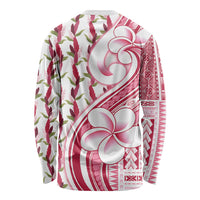 Samoa Teuila Long Sleeve Shirt White Samoan Siapo Motifs LT05 - Polynesian Pride