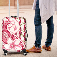 Samoa Teuila Luggage Cover White Samoan Siapo Motifs LT05 White - Polynesian Pride