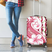 Samoa Teuila Luggage Cover White Samoan Siapo Motifs LT05 - Polynesian Pride