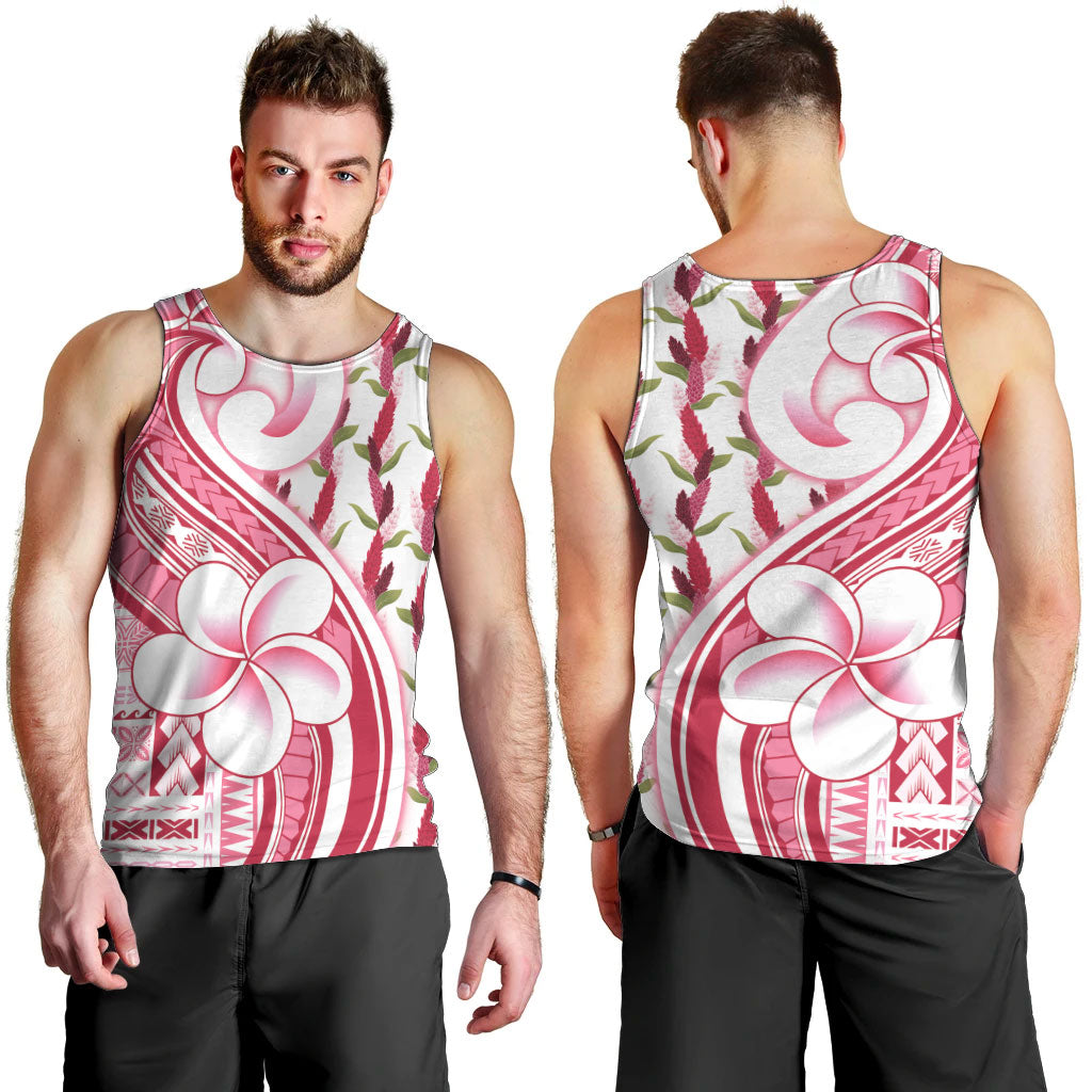 Samoa Teuila Men Tank Top White Samoan Siapo Motifs LT05 - Polynesian Pride
