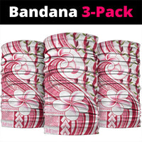 Samoa Teuila Neck Gaiter White Samoan Siapo Motifs LT05 package One Size: 25*50cm White - Polynesian Pride