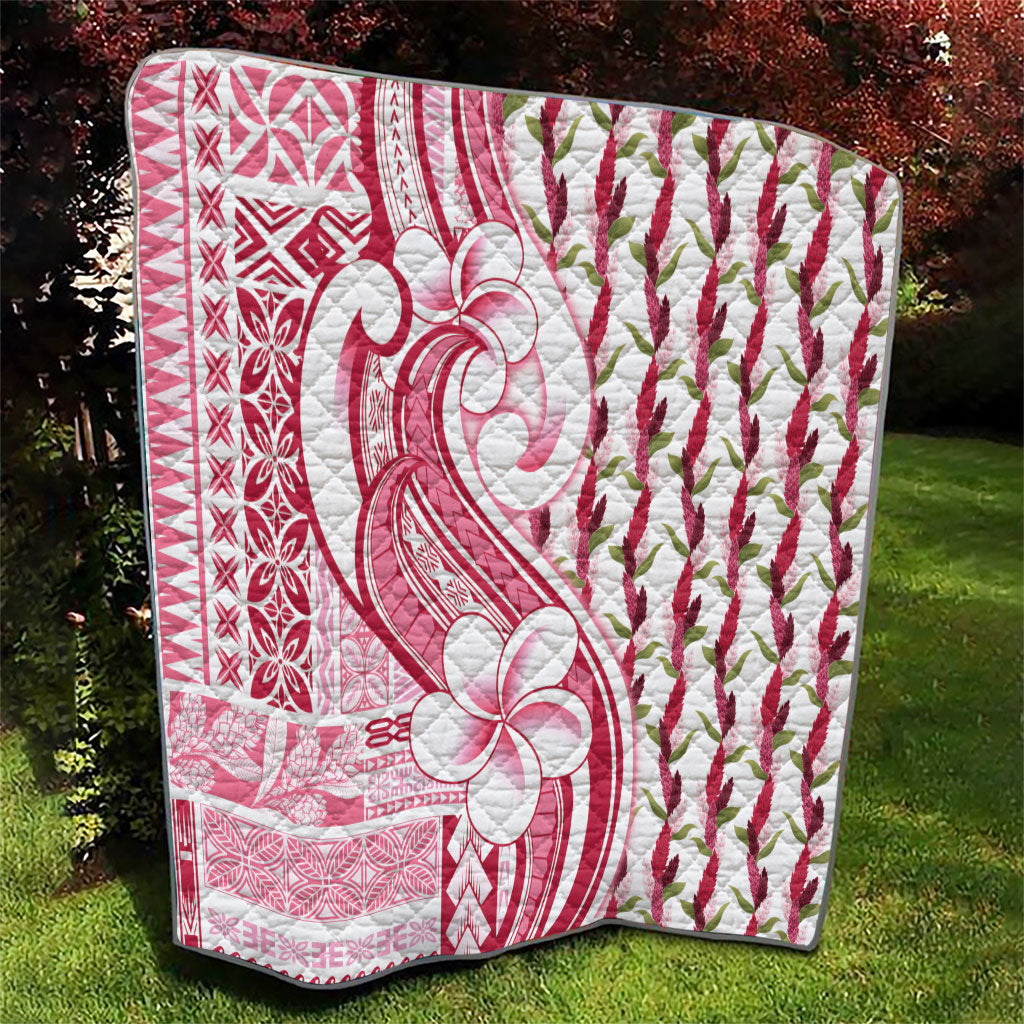 Samoa Teuila Quilt White Samoan Siapo Motifs LT05 - Polynesian Pride