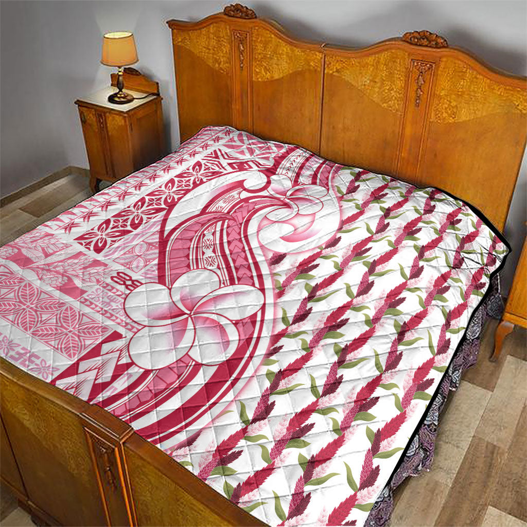 Samoa Teuila Quilt White Samoan Siapo Motifs LT05 - Polynesian Pride