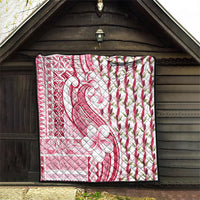 Samoa Teuila Quilt White Samoan Siapo Motifs LT05 - Polynesian Pride