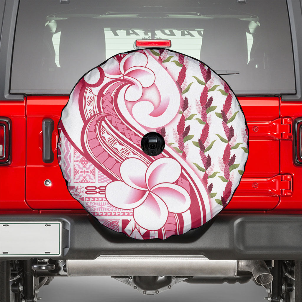 Samoa Teuila Spare Tire Cover White Samoan Siapo Motifs LT05 - Polynesian Pride