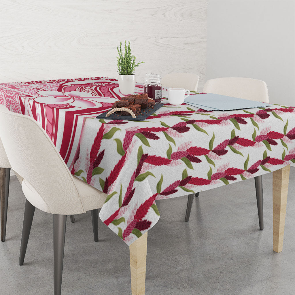 Samoa Teuila Tablecloth White Samoan Siapo Motifs LT05 - Polynesian Pride