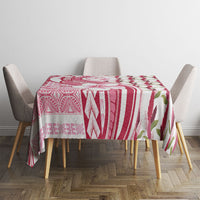 Samoa Teuila Tablecloth White Samoan Siapo Motifs LT05 - Polynesian Pride