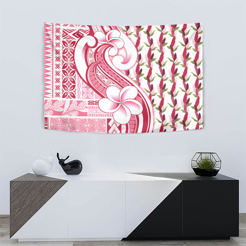 Samoa Teuila Tapestry White Samoan Siapo Motifs LT05 - Polynesian Pride