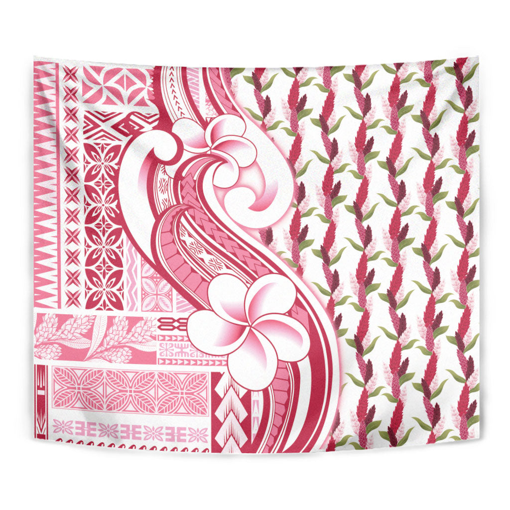Samoa Teuila Tapestry White Samoan Siapo Motifs LT05 - Polynesian Pride