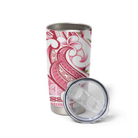 Samoa Teuila Tumbler Cup White Samoan Siapo Motifs LT05 - Polynesian Pride