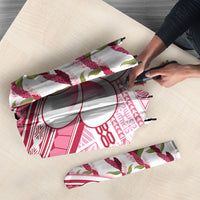 Samoa Teuila Umbrella White Samoan Siapo Motifs LT05 - Polynesian Pride