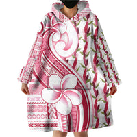 Samoa Teuila Wearable Blanket Hoodie White Samoan Siapo Motifs LT05 - Polynesian Pride