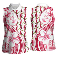 Samoa Teuila Women Sleeveless Polo Shirt White Samoan Siapo Motifs LT05 - Polynesian Pride