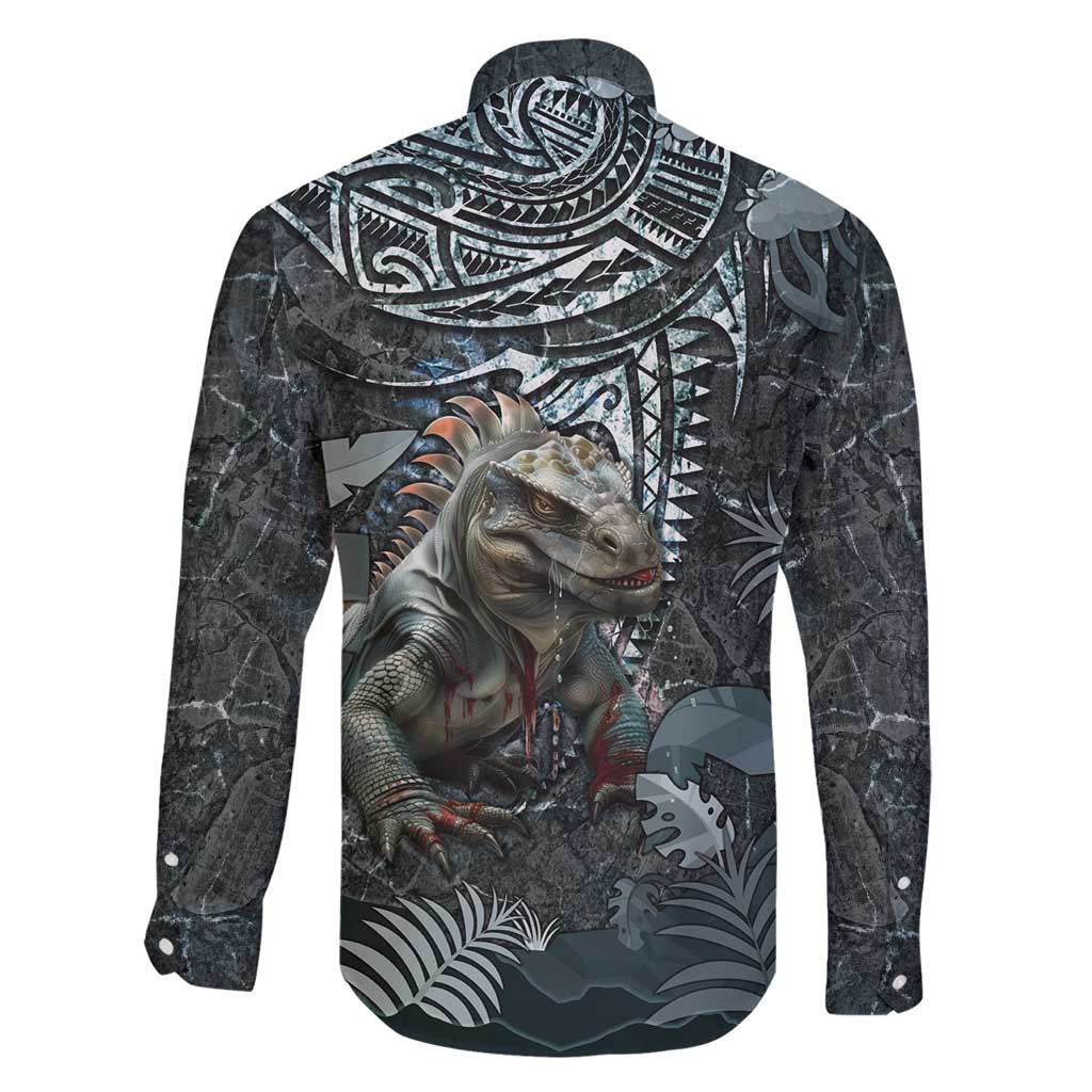 Hawaii Mo'o Lizard God Family Matching Mermaid Dress and Hawaiian Shirt Polynesian Style