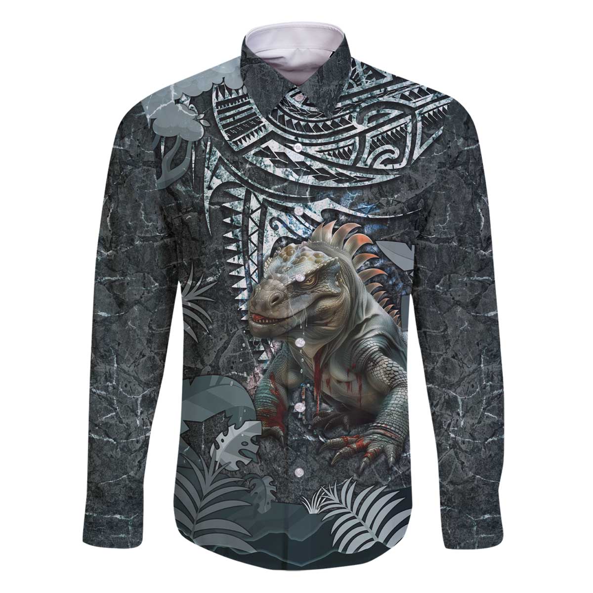 Hawaii Mo'o Lizard God Family Matching Puletasi and Hawaiian Shirt Polynesian Style