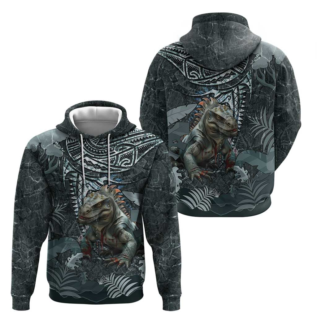 Hawaii Mo'o Lizard God Hoodie Polynesian Style