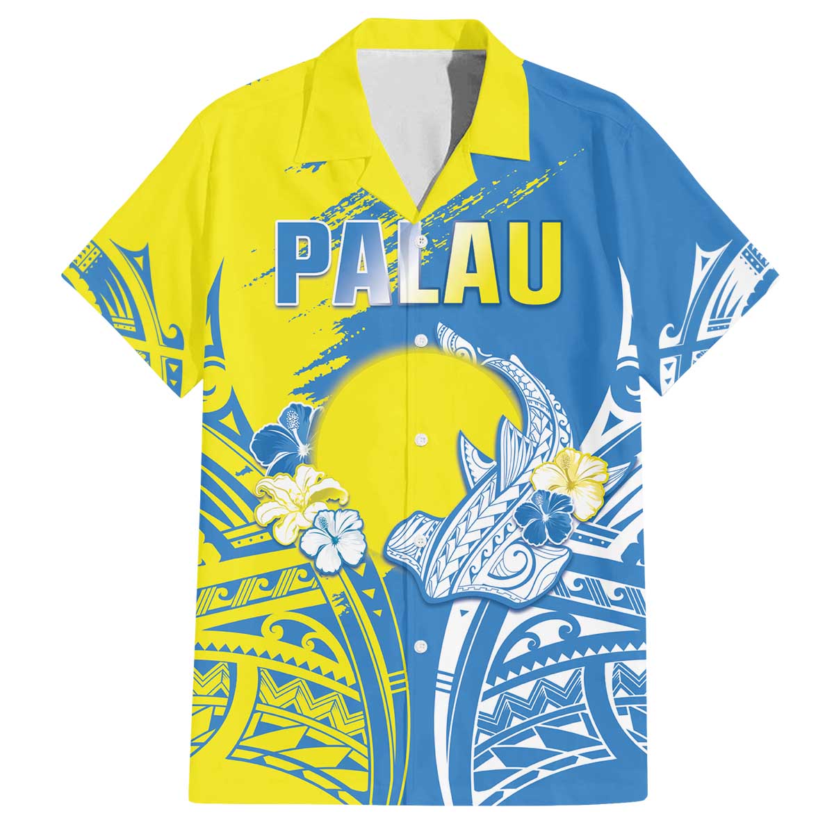 Palau Independence Day Family Matching Puletasi and Hawaiian Shirt Happy 30th Anniversary