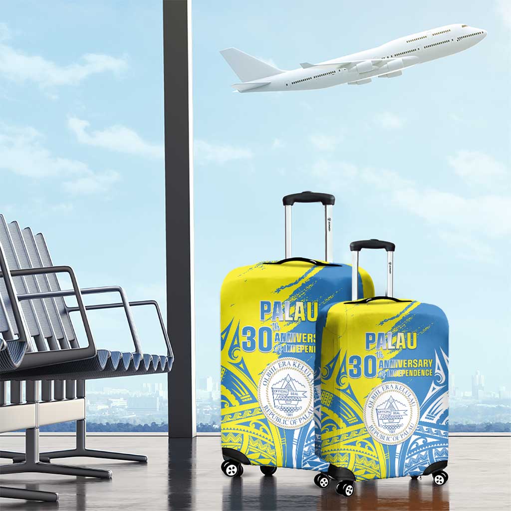 Palau Independence Day Luggage Cover Happy 30th Anniversary