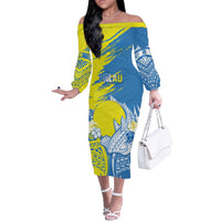 Palau Independence Day Off The Shoulder Long Sleeve Dress Happy 30th Anniversary