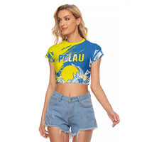 Palau Independence Day Raglan Cropped T Shirt Happy 30th Anniversary